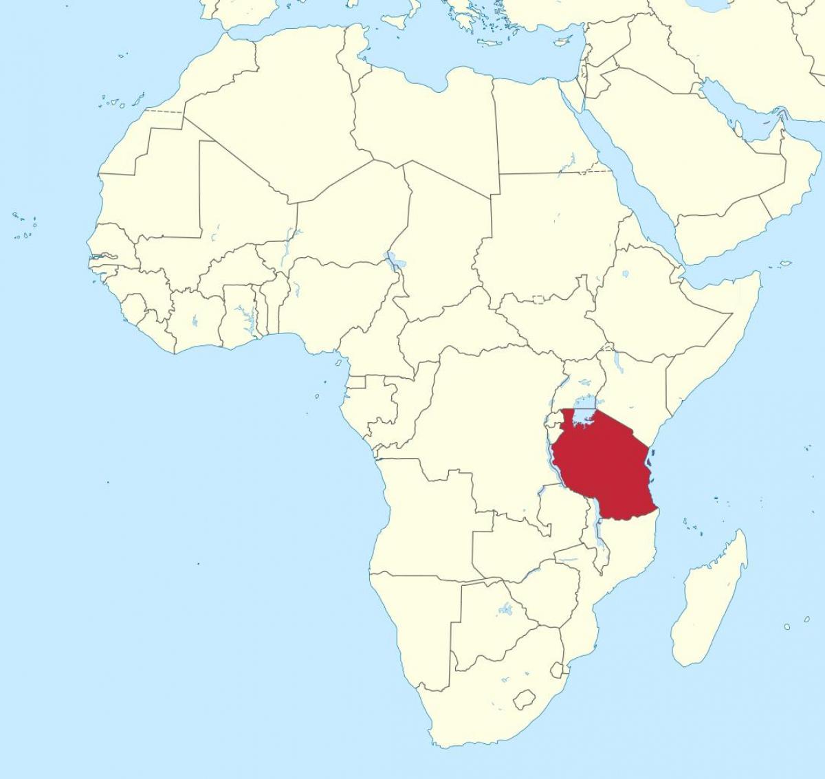 tanzānija kartē āfrikā