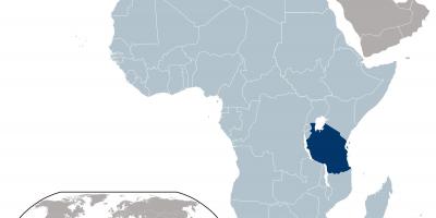 Tanzānija atrašanās vietu kartē