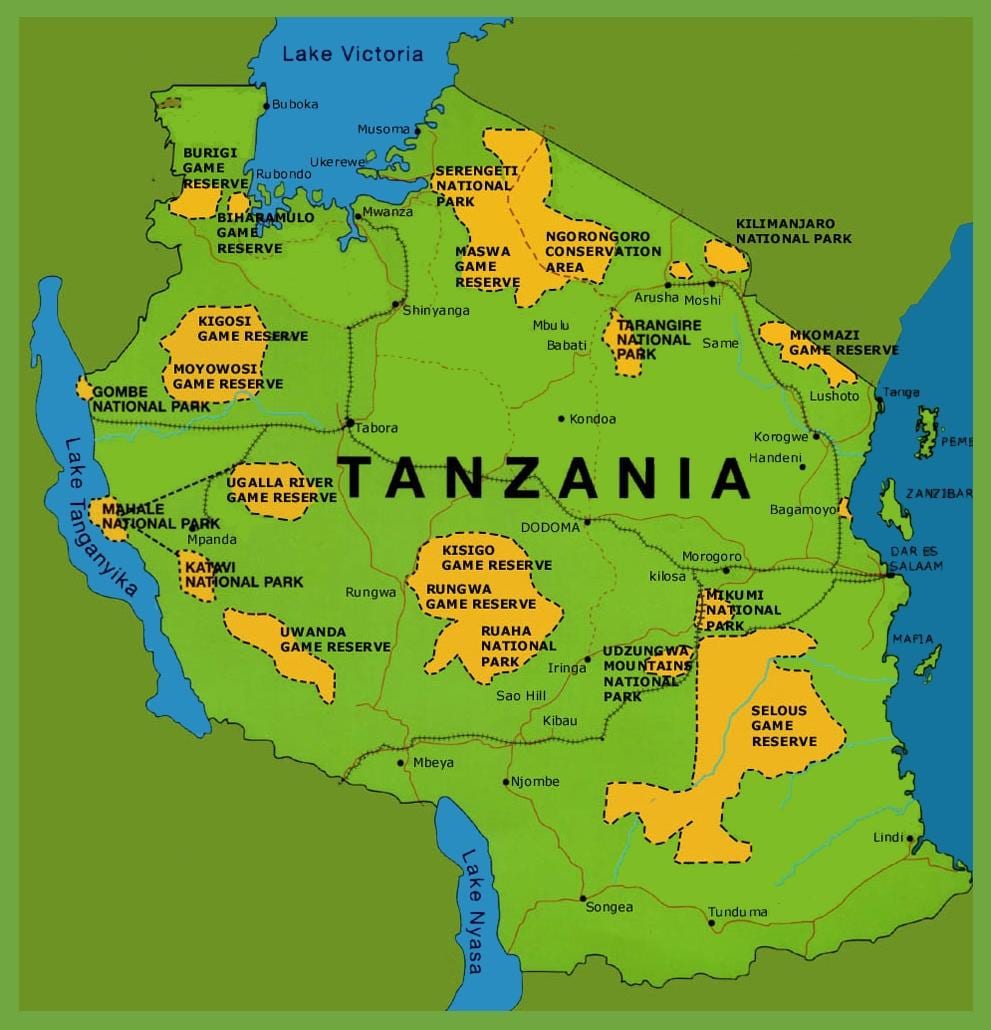 karte tanzānija