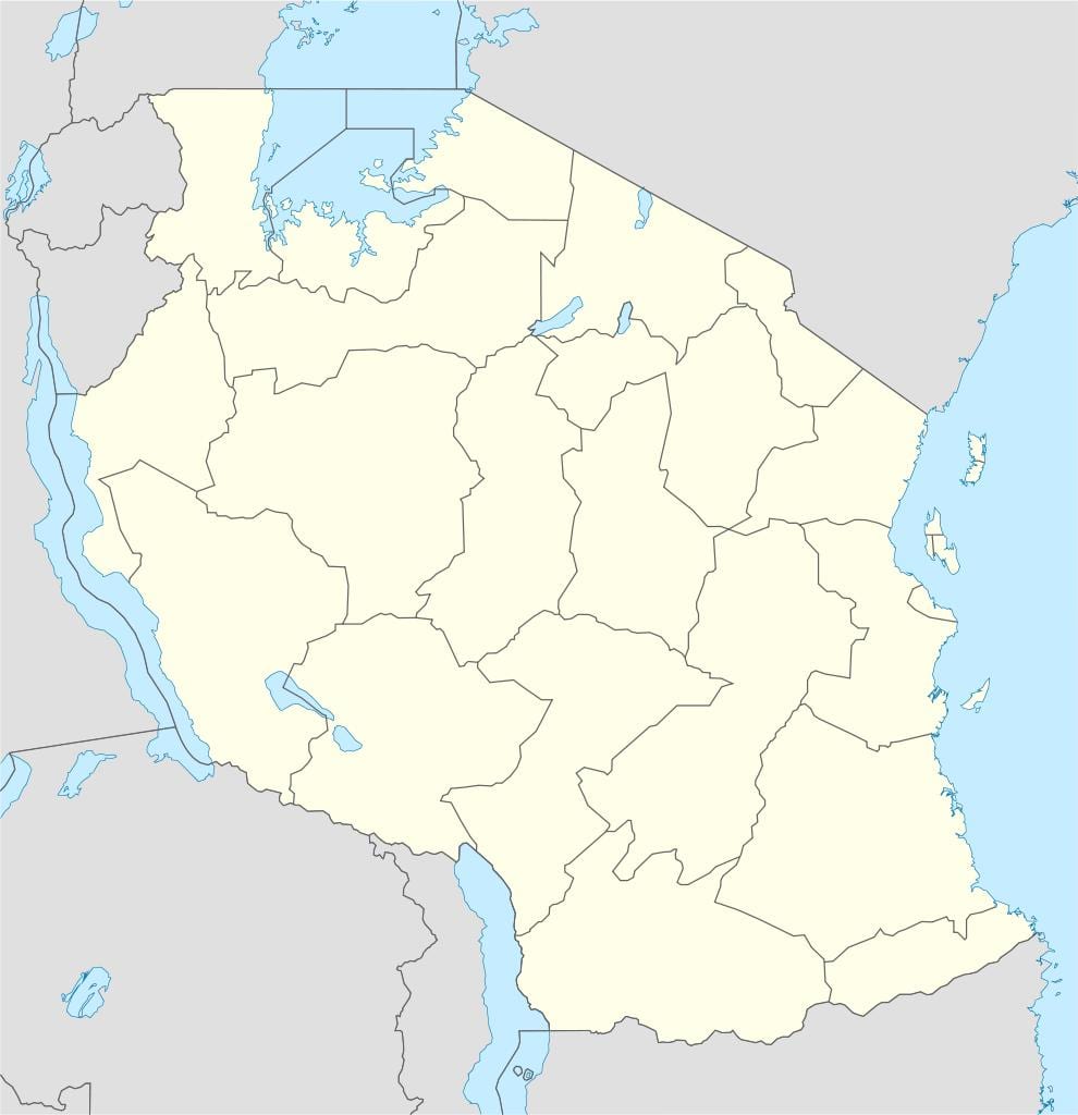 Karte tanzānija vektoru