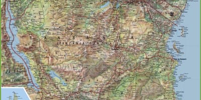 Karte detalizētu tanzānija