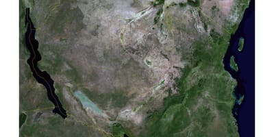 Karte satelītu tanzānija