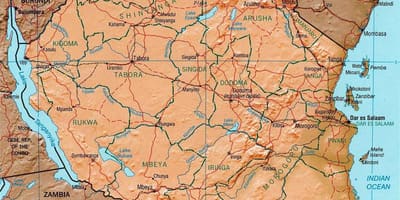 Tanzānija ģeogrāfiskās kartes
