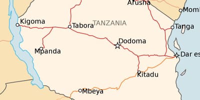 Karte tanzānija dzelzceļa