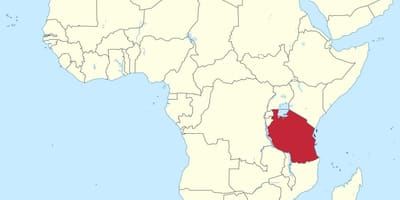 Tanzānija kartē āfrikā