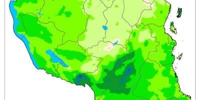 Karte tanzānija klimata