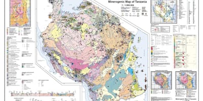 Ģeoloģijas un minerālu kartes, tanzānijas