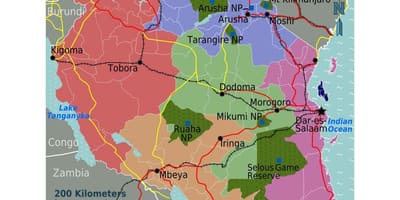 Karte tanzānija valodā