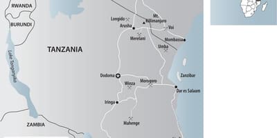 Karte tanzānija zelta raktuvēm