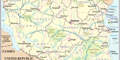 Kartes tanzānijas upes